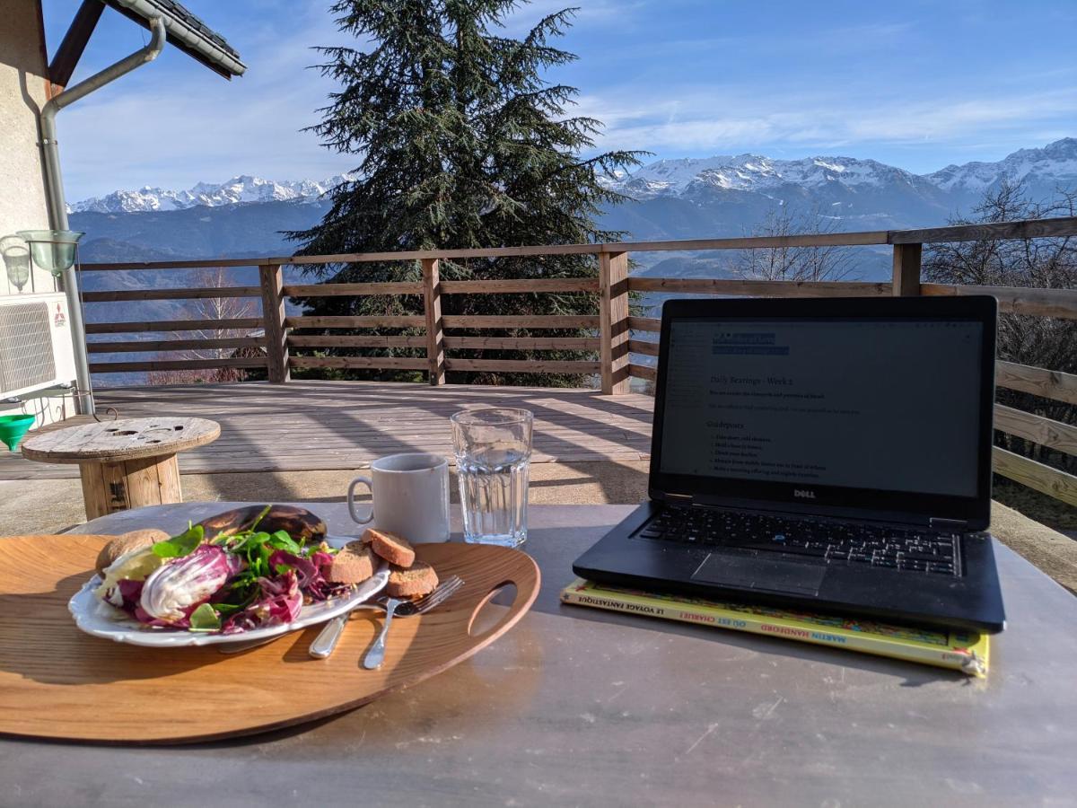 Maison Familiale En Montagne Avec Vue Merveilleuse Sur Le Massif De Belledonne Saint-Bernard  Eksteriør bilde