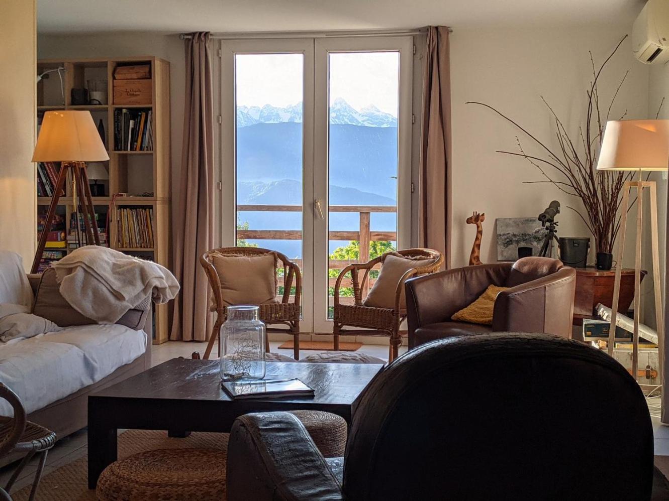 Maison Familiale En Montagne Avec Vue Merveilleuse Sur Le Massif De Belledonne Saint-Bernard  Eksteriør bilde